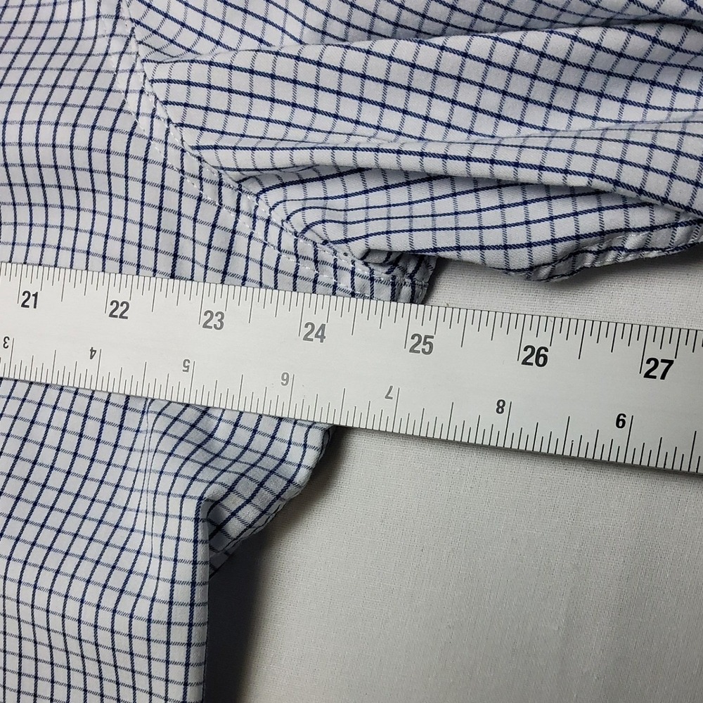Sonoma Goods for Life Shirt Mens XL White/Blue Button Up Checkered Long Sleeve - Picture 4 of 4